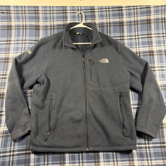 The North Face Other - The North Face Mens XL Fleece Jacket Navy Blue IBM Logo Full Zip Sweater Knit